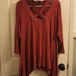 Cable & Gauge flowy top. Fuchsia. 1x